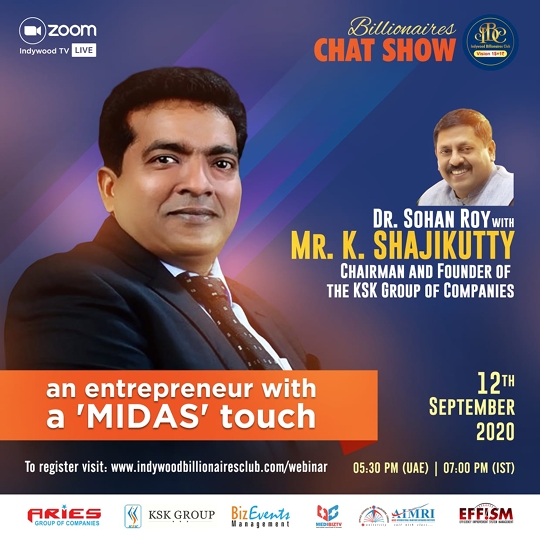 Indywood Billionaires Club hosted yet another successful online chat session presenting Mr K Shajikutty