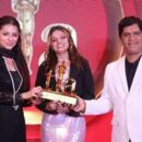 Miss Ishita Biswas ( Aulva Miss India 2024) Received Award From Sharman Joshi And Bhumika Chawla