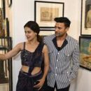Sangram Singh And Payal Rohatgi Witness The Exhibition Related To Indian Cinema And Cultural Heritage At The Tuli Research Center For India Studies