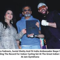 153 Cyclists. One Nation. Suniel Shetty & Amruta Fadnavis Power Baqar Nasser’s Historic Record Spin